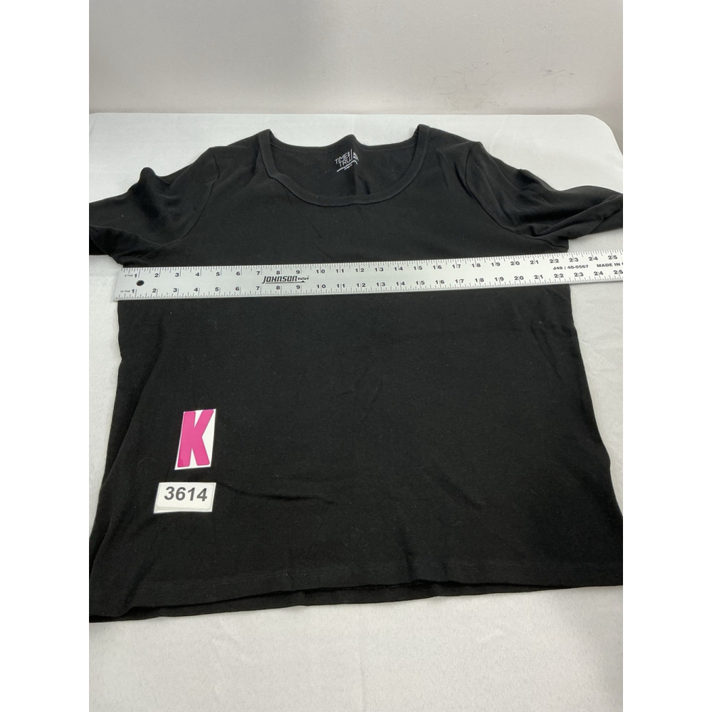 Womans Time N Tru XXXL (22) Scoop Neck Short Sleeve T Shirt Black - Picture 6 of 9